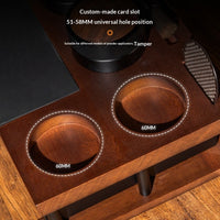 Multi-functional Solid Wood Tamper Holder And Grounds Container