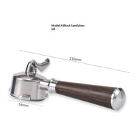Coffee Machine 304 Stainless Steel Dual-spout Solid Wood Handle