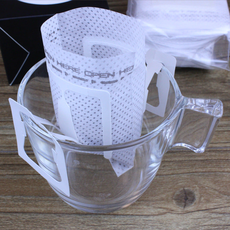 50 Pieces Japanese Filter Hanging Coffee Bag Ground Coffee Filter Bag Thickened Hanging Ear Drip Hand Made Coffee Filter Paper