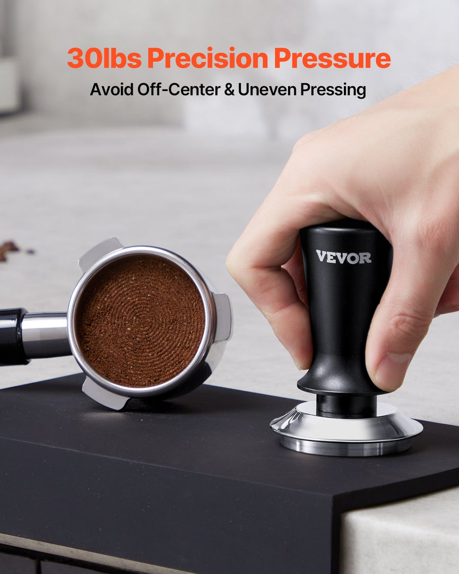 Espresso Tamper 51mm, Spring Loaded Coffee Tamper, 30 Lbs Tamper Tool Espresso, Stainless Tamper With Non-Slip Grip