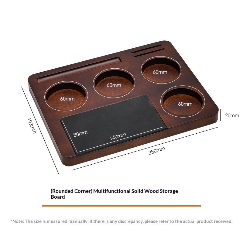 Multi-functional Solid Wood Tamper Holder And Grounds Container