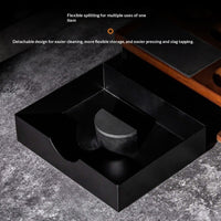 Multi-functional Solid Wood Tamper Holder And Grounds Container