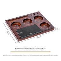 Multi-functional Solid Wood Tamper Holder And Grounds Container